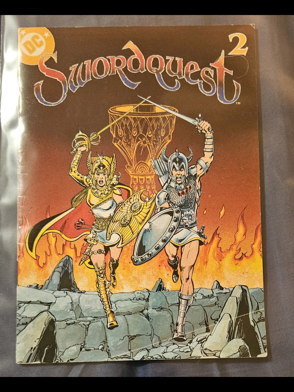 SWORDQUEST #2 Atari game insert GEORGE PEREZ art comic only 1983 DC Comics